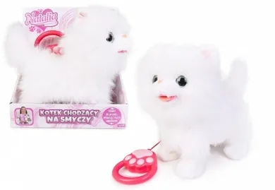 Artyk, kot chodzący na smyczy, zabawka interaktywna