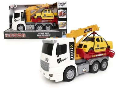 Artyk, tir laweta z dźwigiem i pojazdem, zdalnie sterowany