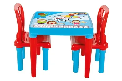 Artyk, zestaw mebli dla dzieci: stolik + 2 krzesełka, niebieskie