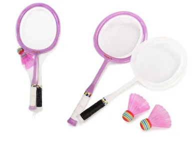 Artyk, zestaw rakietek + 2 lotki, różowy