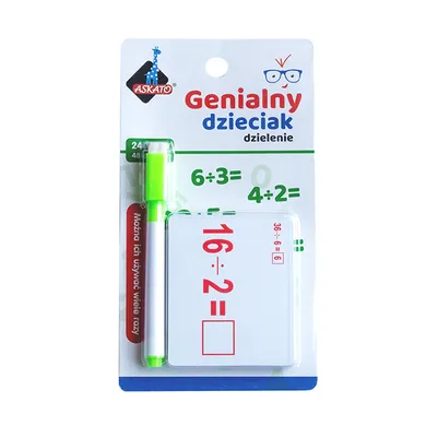 Askato, Genialny dzieciak, fiszki matematyczne, dzielenie, zabawka edukacyjna