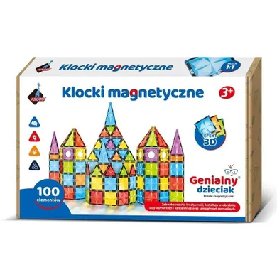 Askato, Genialny dzieciak, klocki magnetyczne, 100 elementów