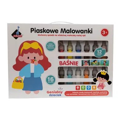 Askato, Genialny dzieciak, piaskowa malowanka, wyklejanka, baśnie