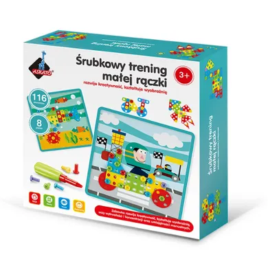 Askato, Genialny dzieciak, śrubkowy trening małej rączki, mozaika, 116 elementów