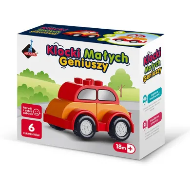 Askato, Klocki Małych Geniuszy, Autko, 6 elementów