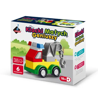 Askato, Klocki Małych Geniuszy, Autko, 6 elementów