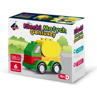 Askato, Klocki Małych Geniuszy, Autko, 6 elementów
