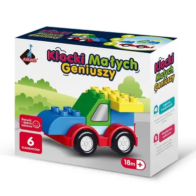 Askato, Klocki Małych Geniuszy, Autko, 6 elementów