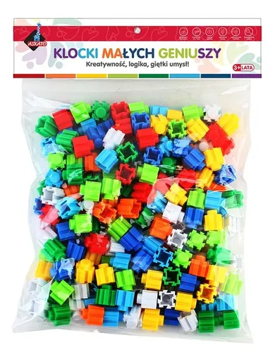 Askato, Klocki małych geniuszy, klocki konstrukcyjne, 128 elementów