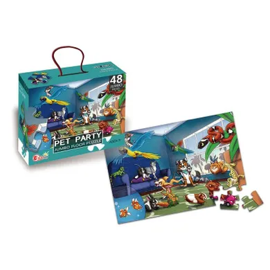 Askato, Party Zwierząt domowych, puzzle jumbo, 48 elementów