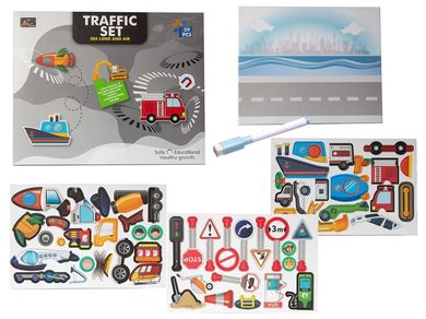 Askato, puzzle magnetyczne, Pojazdy, 59 elementów
