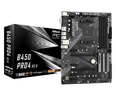 Asrock, płyta główna, B450 PRO4 R2.0 AM4 4DDR4 DP/HDMI M.2 USB3.2 ATX