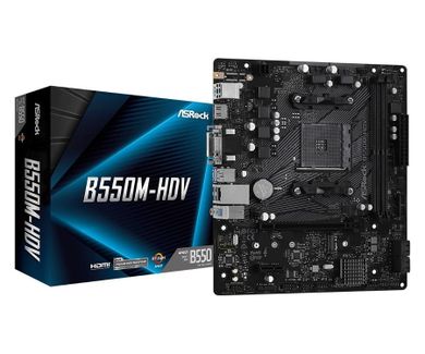 Asrock, płyta główna, B550M-HDV AM4 2DDR4 HDMI/DVI/D-SUB M.2 mATX
