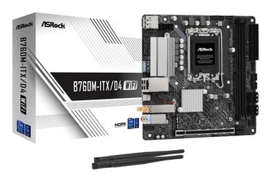 ASRock, płyta główna, B760M-ITX D4 WIFI s1700 2DDR4 mITX M.2 USB-C