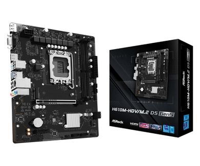 ASRock, płyta główna, H610M-HDV/M.2 D5 GEN5 s1700 2DDR5 DP/HDMI mATX