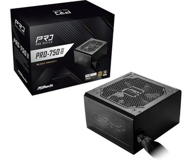 ASRock, zasilacz, PRO-750G, 750W, 80 PLUS Gold