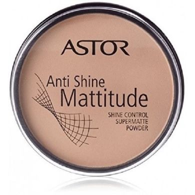 Astor, Anti Shine Mattitude Powder, puder matujący, nr 004, 14 g