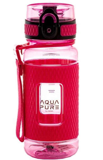 Astra, Aqua Pure, bidon, neon pink, 400 ml