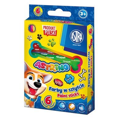 Astra, Astrino, farby w sztyfcie okrągłe jumbo, 6 kolorów