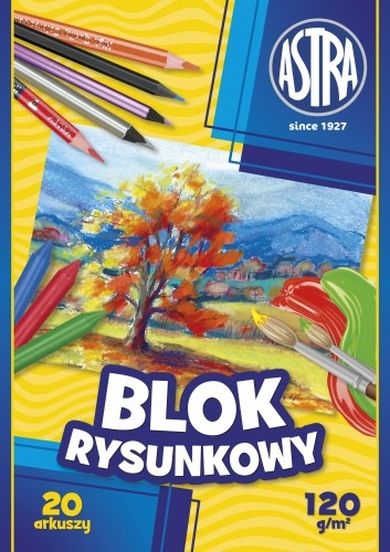 Astra, blok rysunkowy A4, 20 kartek
