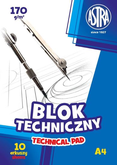 Astra, blok techniczny, A4 170g