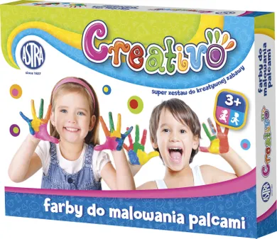 Astra Creativo, farby do malowania palcami, 4 kolory