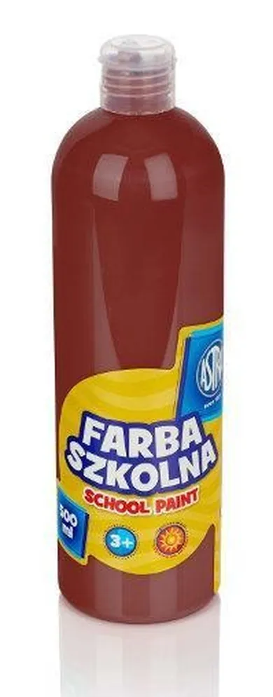 Astra, farba szkolna, butelka, brązowa, 500 ml