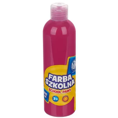 Astra, farba szkolna, naturalna tempera, 250 ml, różowa