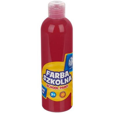 Astra, farba szkolna naturalna, tempera, czerwona ciemna, 250 ml