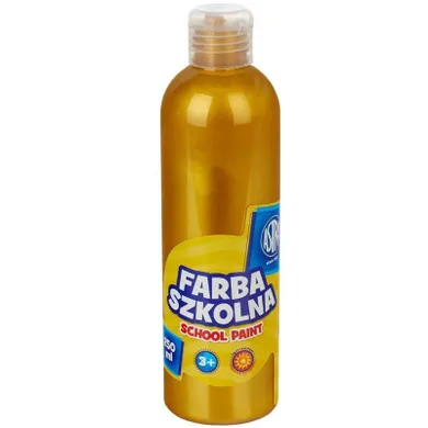 Astra, farba szkolna w butelce, złoty metalic, 250 ml