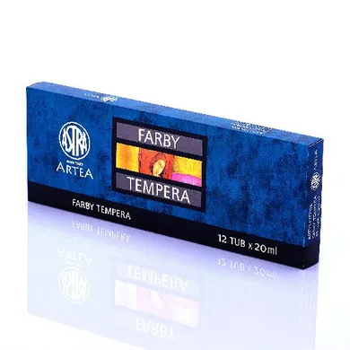 Astra, farby tempera, 12 kolorów, 20 ml