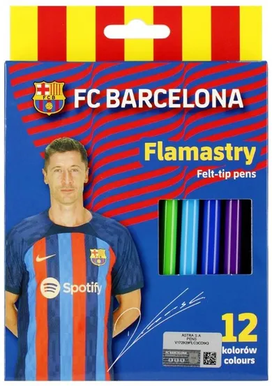 Astra, FC Barcelona, flamastry, 12 kolorów