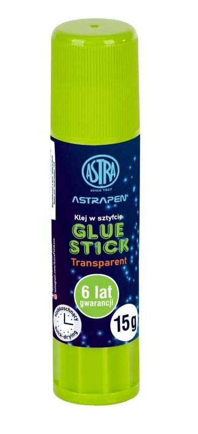 Astra, klej w sztyfcie, transparentny, 15g