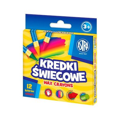 Astra, kredki świecowe okrągłe, 12 kolorów