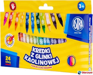 Astra, kredki z glinki kaolinowej, 24 kolory