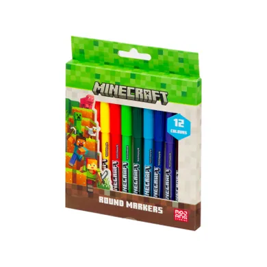 Astra, Minecraft, flamastry okrągłe, 12 kolorów