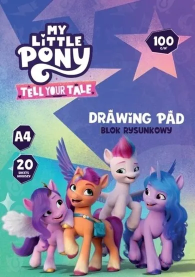 Astra, My Little Pony, blok rysunkowy A4, 20 kartek, 10 szt.