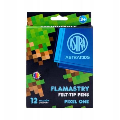 Astra, Pixel One, flamastry okrągłe, 12 kolorów