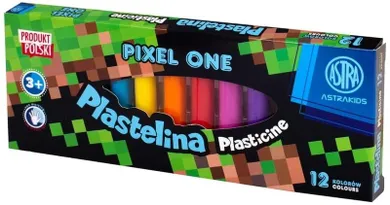 Astra, Pixel One, plastelina szkolna, 12 kolorów