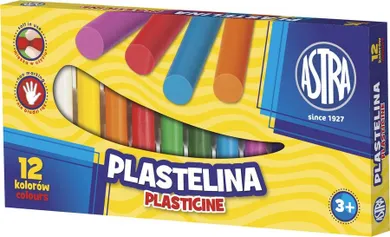 Astra, plastelina szkolna, 12 kolorów