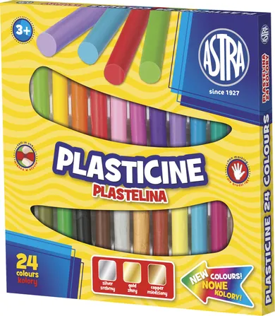 Astra, plastelina szkolna, 24 kolory