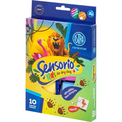 Astra, Sensorio Kids, lekka masa plastyczna, dżungla, 10 kolorów