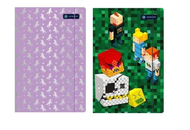 Astra, teczka A4 z gumką, Pixel&Unicorn, 1 szt.