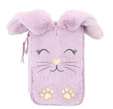 Astrabag, Jumbobag, piórnik 3-komorowy z wyposażeniem, Fluffy Bunny