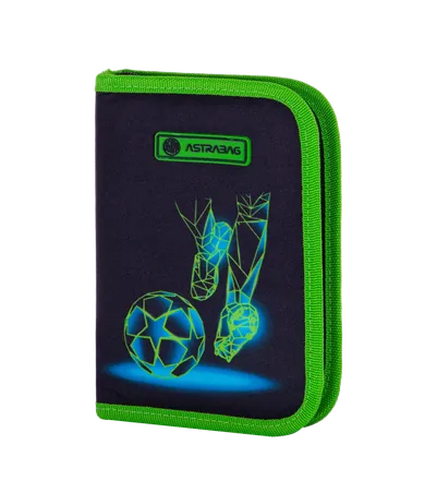 Astrabag, piórnik rozkładany, pojedynczy, z wyposażeniem, Football Motion