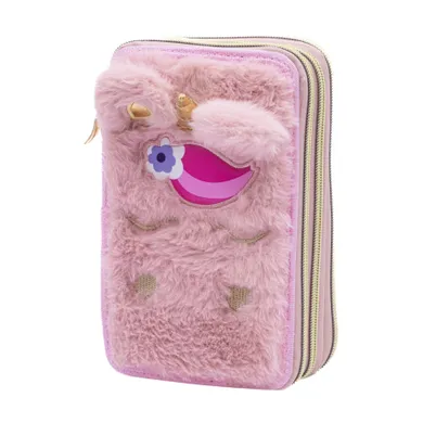 Astrabag, piórnik rozkładany, potrójny z wyposażeniem, Fluffy Unicorn