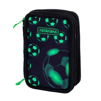 Astrabag, piórnik rozkładany, potrójny, z wyposażeniem, Neo Football