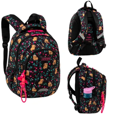 Astrabag, plecak szkolny, 3-komorowy, Flower Capy
