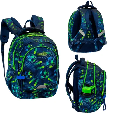 Astrabag, plecak szkolny, 3-komorowy, Football