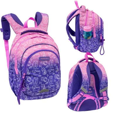 Astrabag, plecak szkolny, 3-komorowy, Kitty